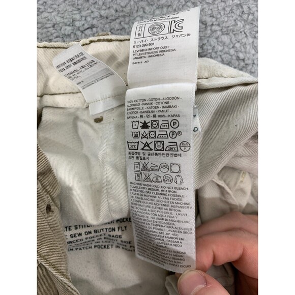 LEVI's 32x30 Chino White Tab Hidden Concealed Button Fly Reinforced Pockets - Picture 12 of 16